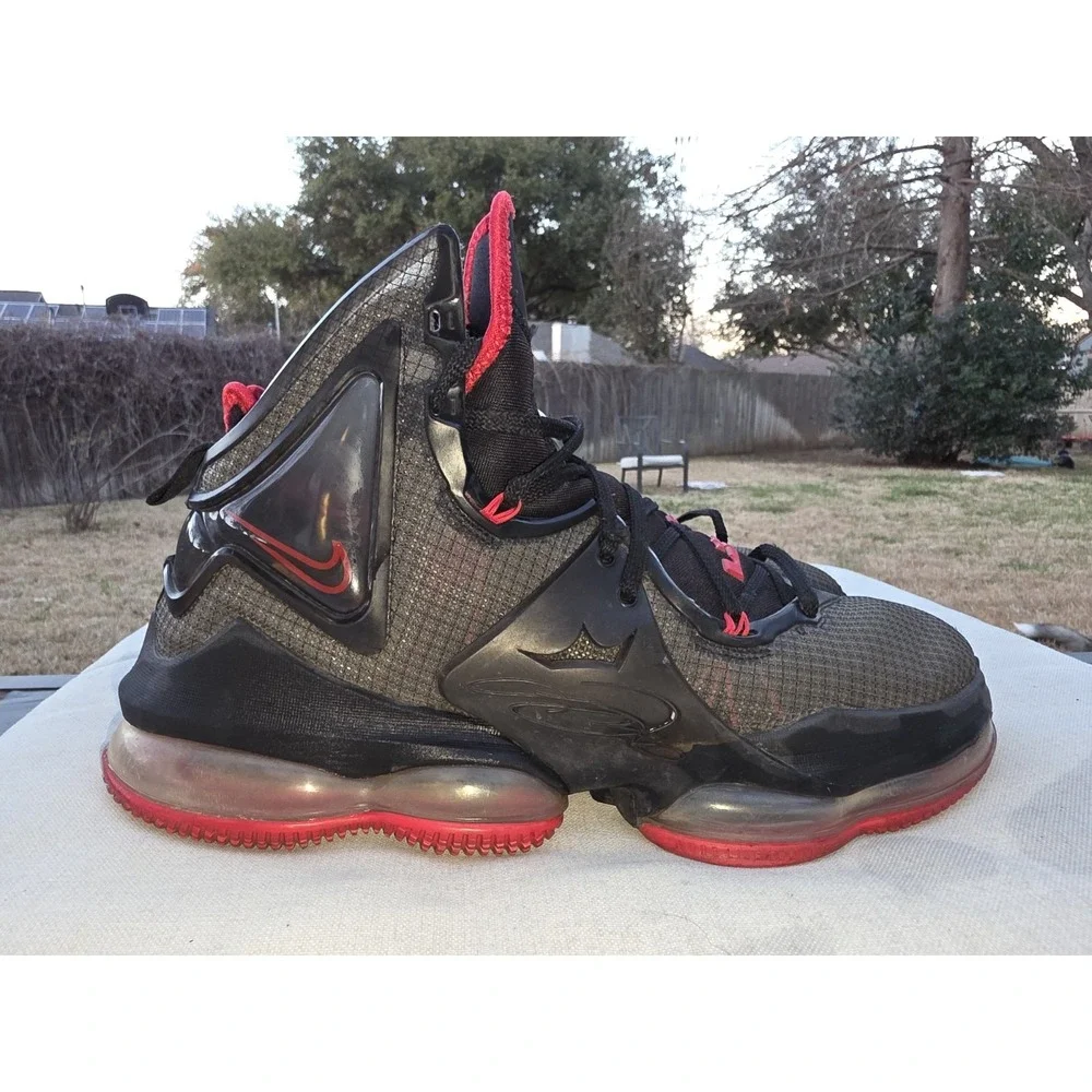 Nike LeBron 19 Bred Black University Red Basketball Shoes CZ0203-001 Mens